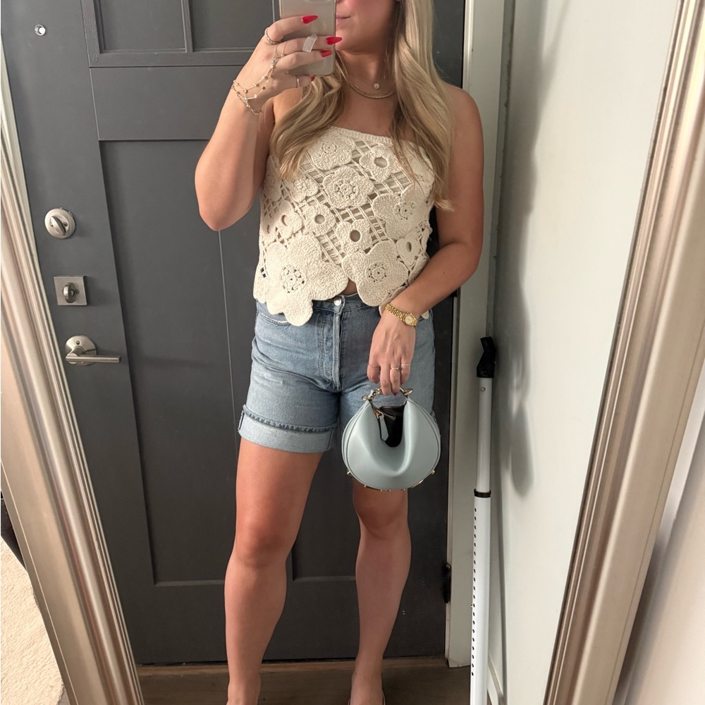 Lulu's Cream Crochet Crop Top